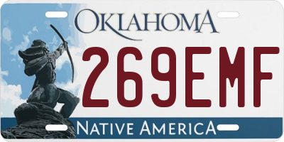OK license plate 269EMF