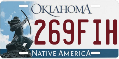 OK license plate 269FIH