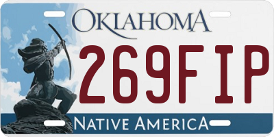 OK license plate 269FIP