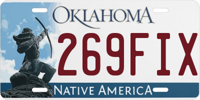 OK license plate 269FIX
