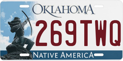 OK license plate 269TWQ
