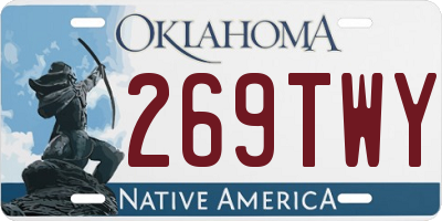 OK license plate 269TWY