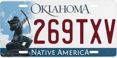 OK license plate 269TXV