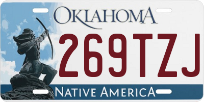 OK license plate 269TZJ