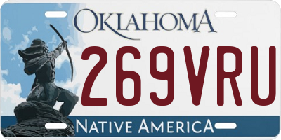 OK license plate 269VRU