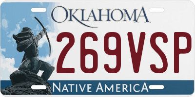 OK license plate 269VSP