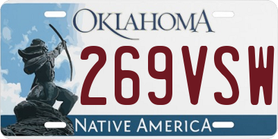 OK license plate 269VSW
