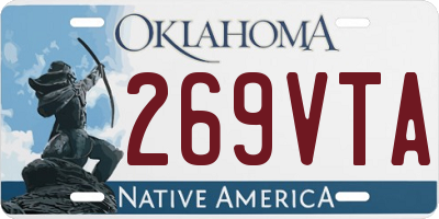 OK license plate 269VTA