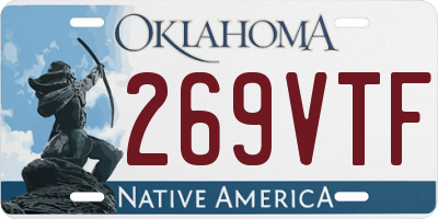 OK license plate 269VTF