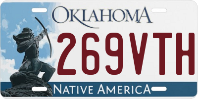 OK license plate 269VTH