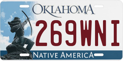 OK license plate 269WNI