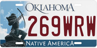 OK license plate 269WRW