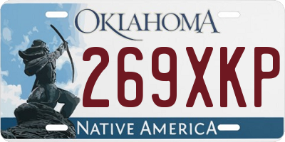 OK license plate 269XKP