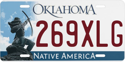 OK license plate 269XLG