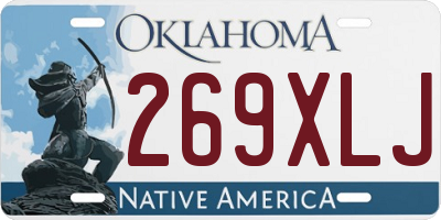 OK license plate 269XLJ