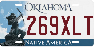 OK license plate 269XLT