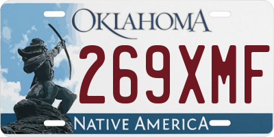 OK license plate 269XMF