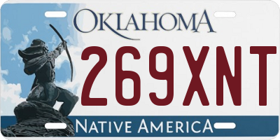 OK license plate 269XNT