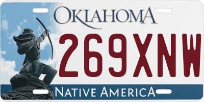 OK license plate 269XNW