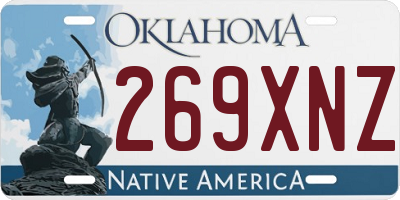 OK license plate 269XNZ
