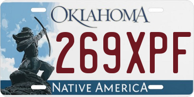 OK license plate 269XPF