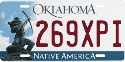 OK license plate 269XPI