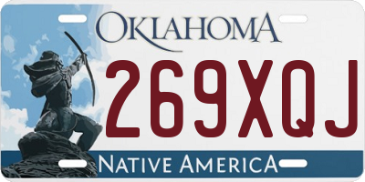 OK license plate 269XQJ