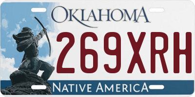 OK license plate 269XRH