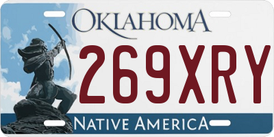 OK license plate 269XRY