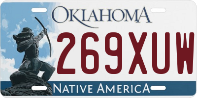 OK license plate 269XUW