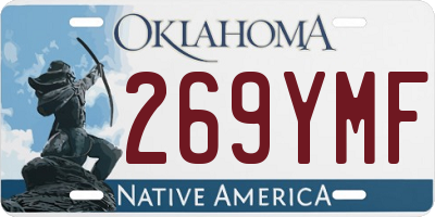 OK license plate 269YMF
