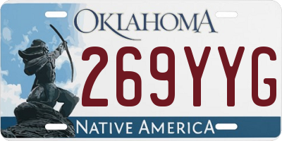 OK license plate 269YYG