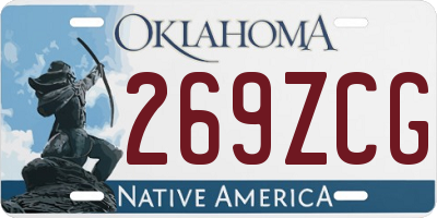 OK license plate 269ZCG