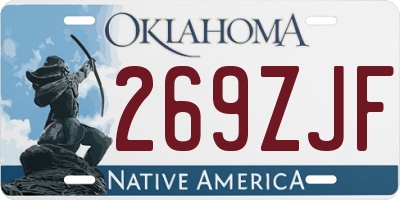 OK license plate 269ZJF