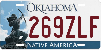 OK license plate 269ZLF