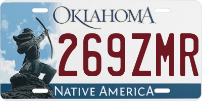 OK license plate 269ZMR