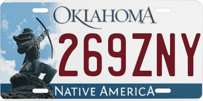 OK license plate 269ZNY