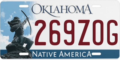 OK license plate 269ZOG