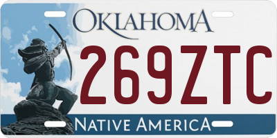 OK license plate 269ZTC