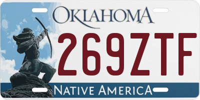 OK license plate 269ZTF