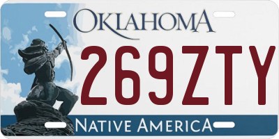 OK license plate 269ZTY