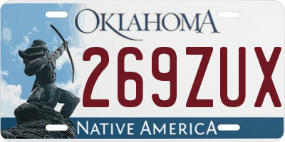 OK license plate 269ZUX