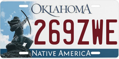 OK license plate 269ZWE