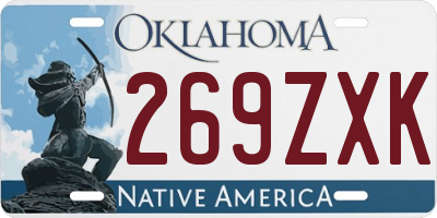 OK license plate 269ZXK