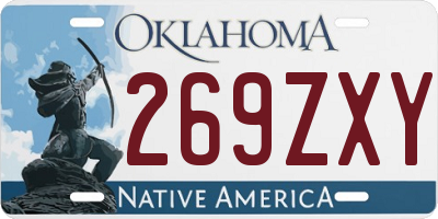 OK license plate 269ZXY