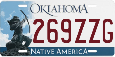 OK license plate 269ZZG