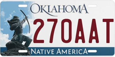 OK license plate 270AAT