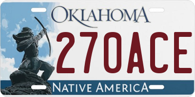 OK license plate 270ACE