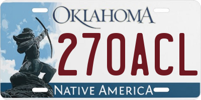 OK license plate 270ACL