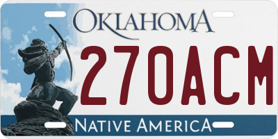 OK license plate 270ACM